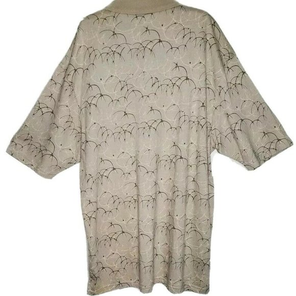 Axist Polo Pullover NWT Mens Shirt Beige Geometric Designs XXL - Picture 2 of 7